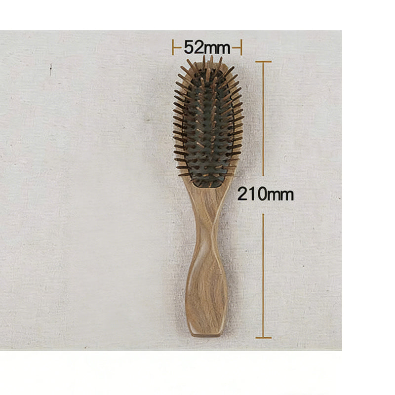 Wooden Comb – Green Sandalwood Scalp Massage Comb – image 7