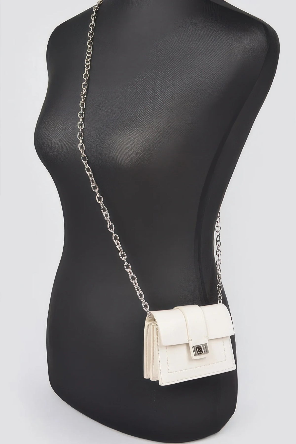 Crossbody Card Wallet with Flap and Strap, Faux Leather – image 4