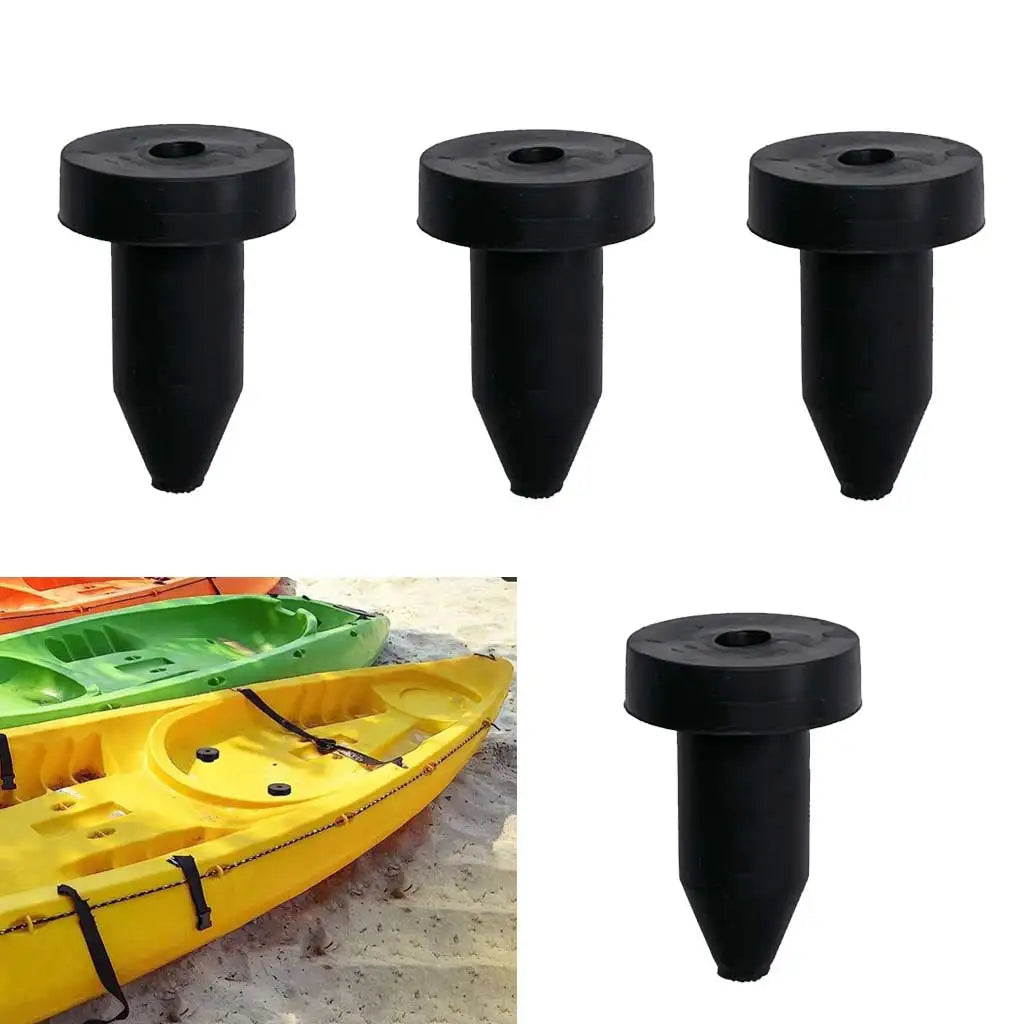 Kayak Scupper Plugs - 4-Pack Rubber Drain Hole Stoppers