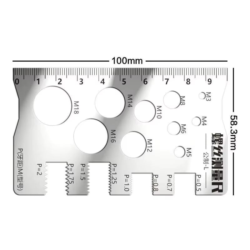 Thread Pitch Gauge – Stainless Steel Screw and Bolt Gauge – image 6