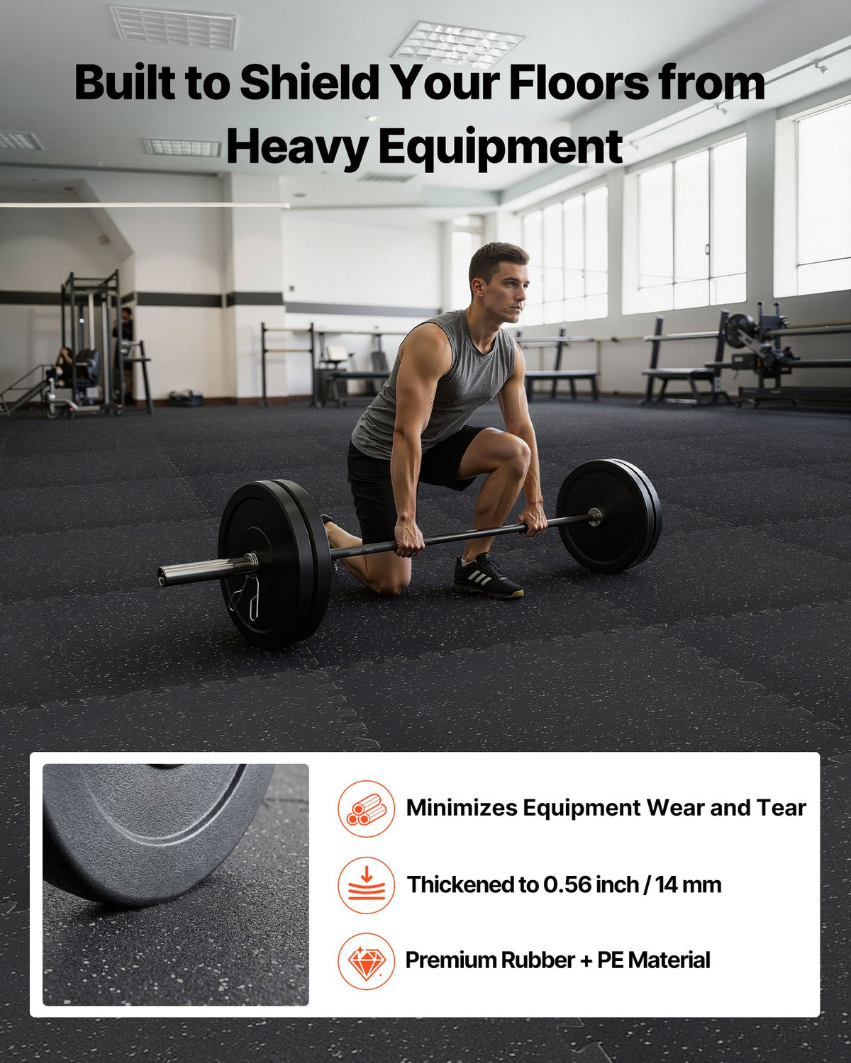 Exercise Floor Mats 12-Pack, 24 x 24 in Interlocking Gym Tiles – image 2