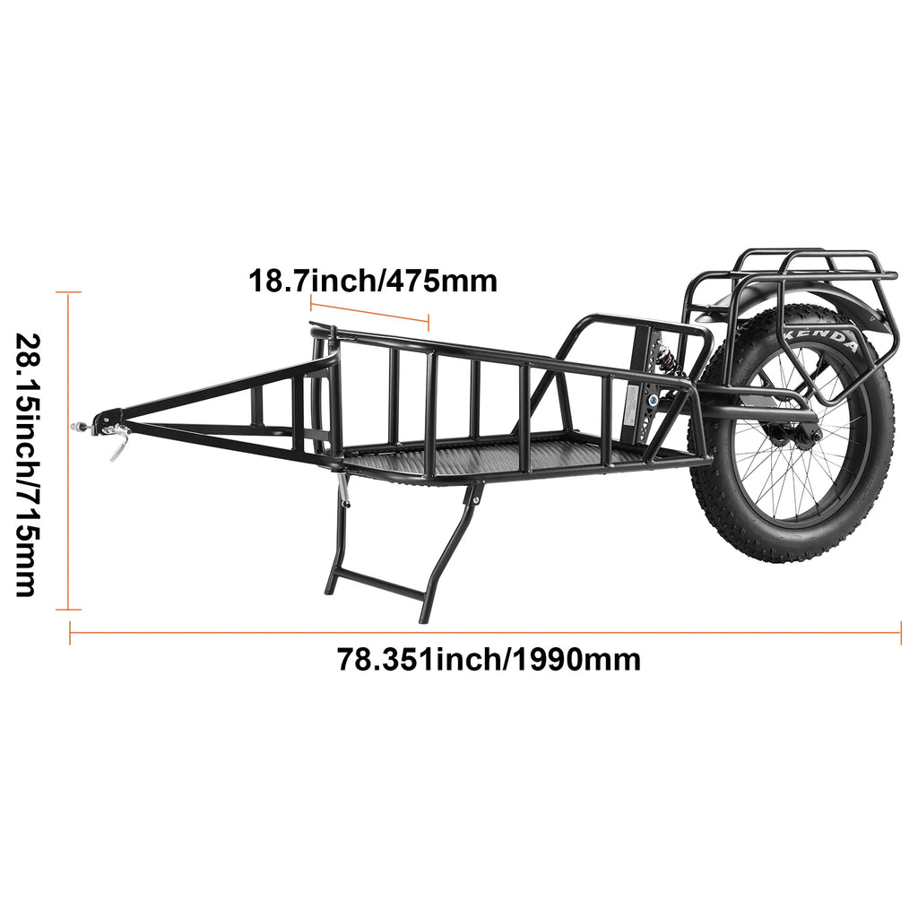 Bike Cargo Trailer – 70 lb Single Wheel Bicycle Trailer, 20 in – image 8