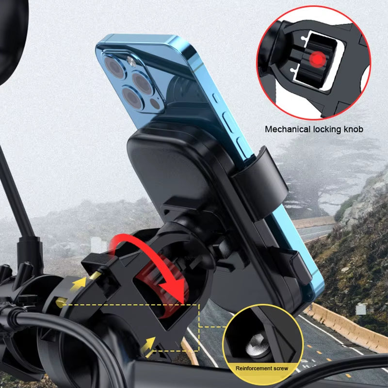 Bike Phone Mount - 360 Degree Rotating Handlebar Phone Holder – image 7