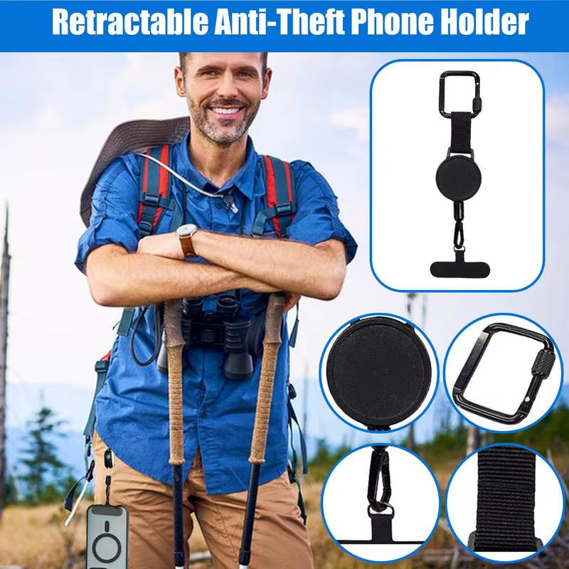 Retractable Phone Tether – Anti-Drop Lanyard with Carabiner – image 6