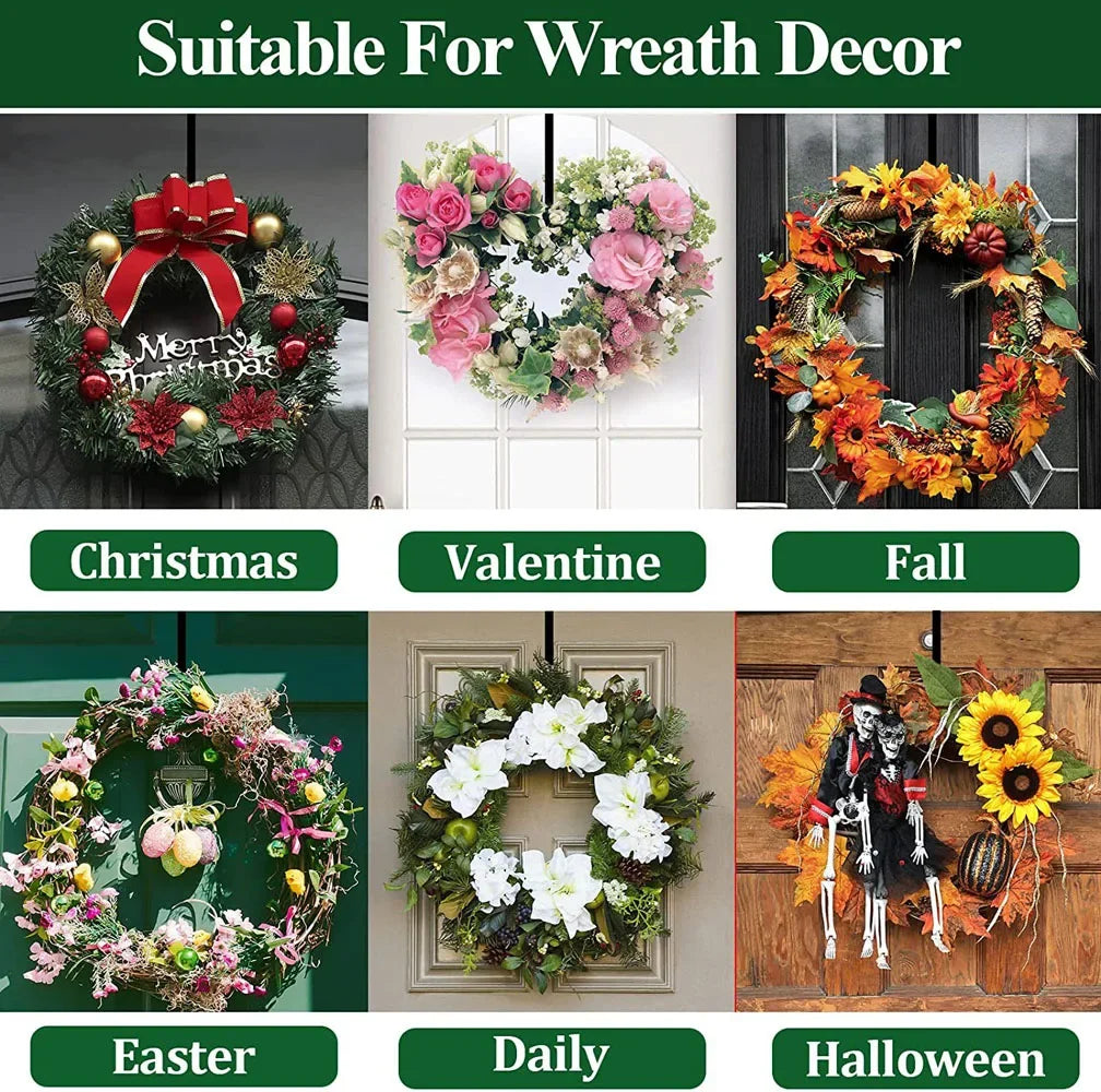 Wreath Hanger for Front Door - Adjustable Over-Door Metal Hook – image 6