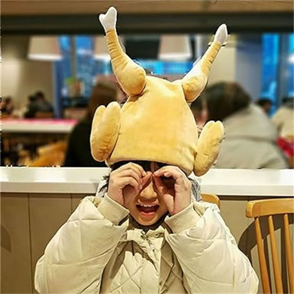 Dancing Roast Turkey Hat with Music, Funny Plush Thanksgiving Hat – image 6
