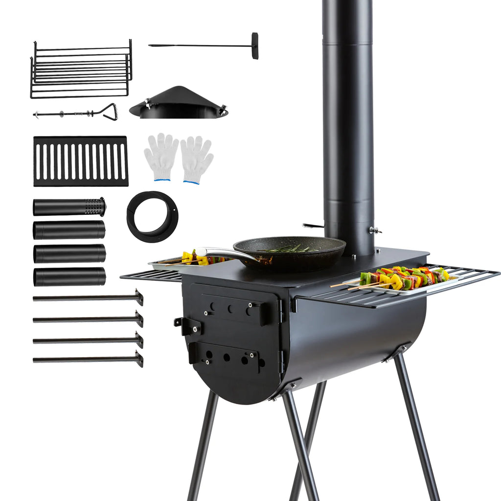 Hot Tent Wood Stove – Portable Camping Stove with 118 in Chimney – image 9