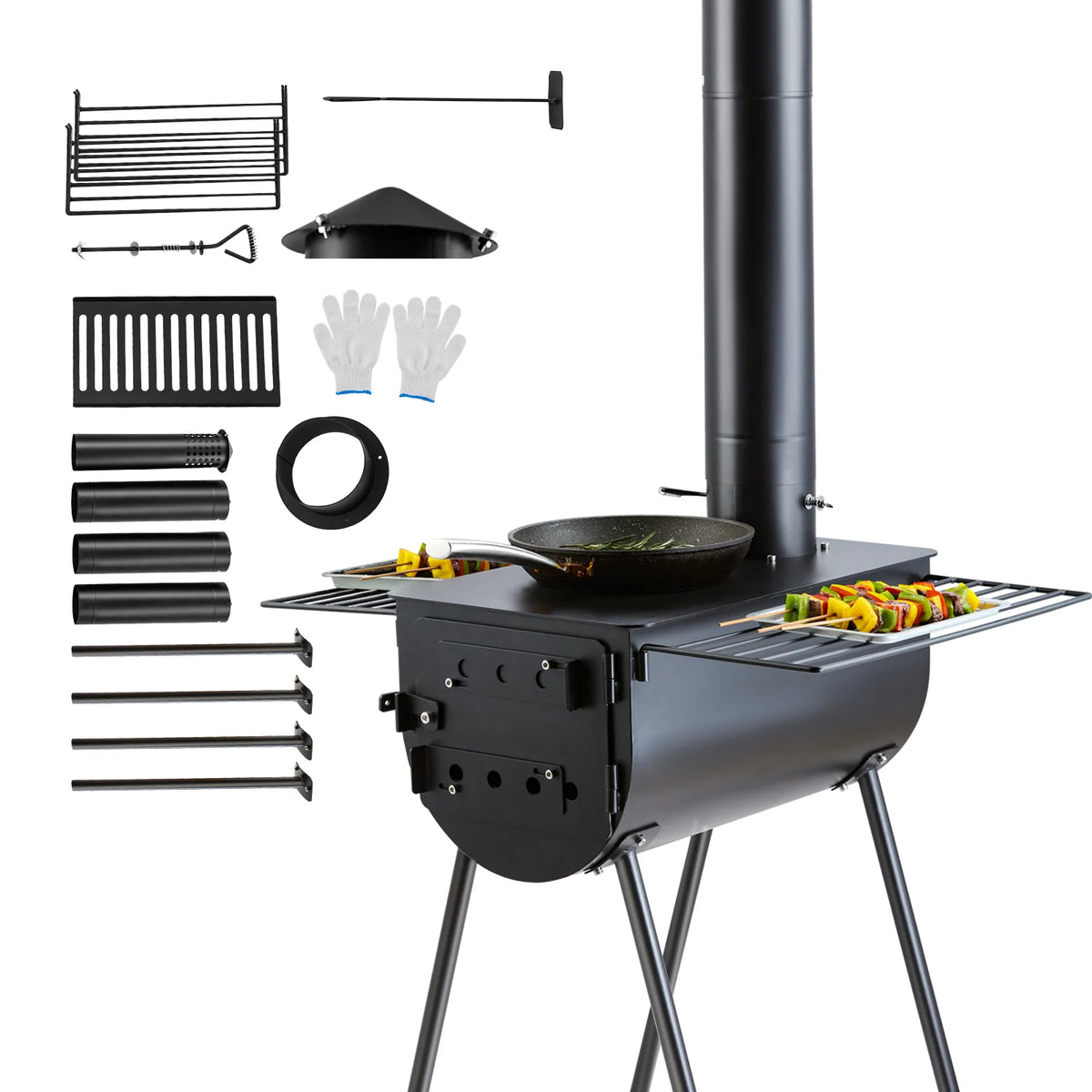 Hot Tent Wood Stove – Portable Camping Stove with 118 in Chimney – image 9