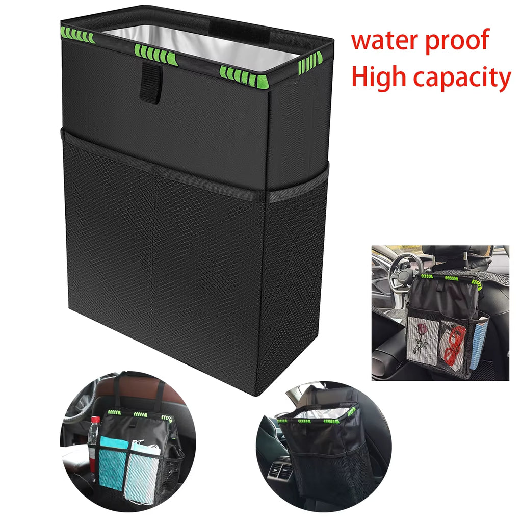 Car Trash Can – Waterproof Hanging Foldable Bin – image 2