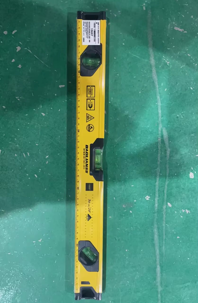 Magnetic Spirit Level, Aluminum 3-Vial Level 30/40/50 cm – image 9
