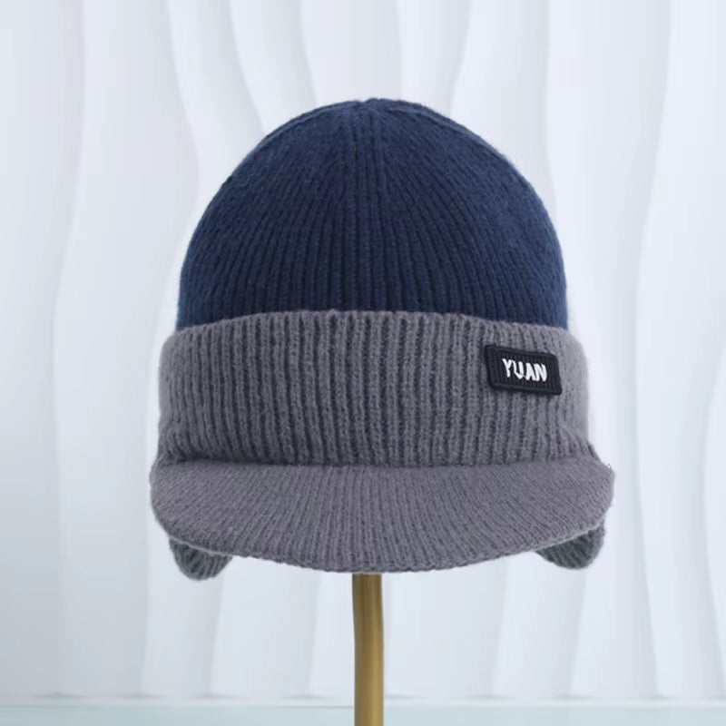 Knit Baseball Cap with Ear Flaps Fleece Lined Winter Hat – image 8