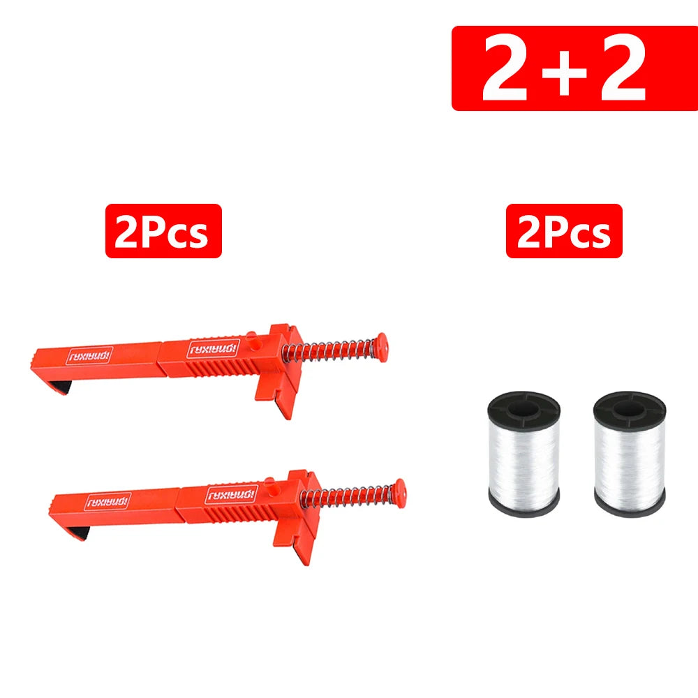 Brick Line Blocks with Wire Reel, 2-Pack Bricklaying Mason Line Holder