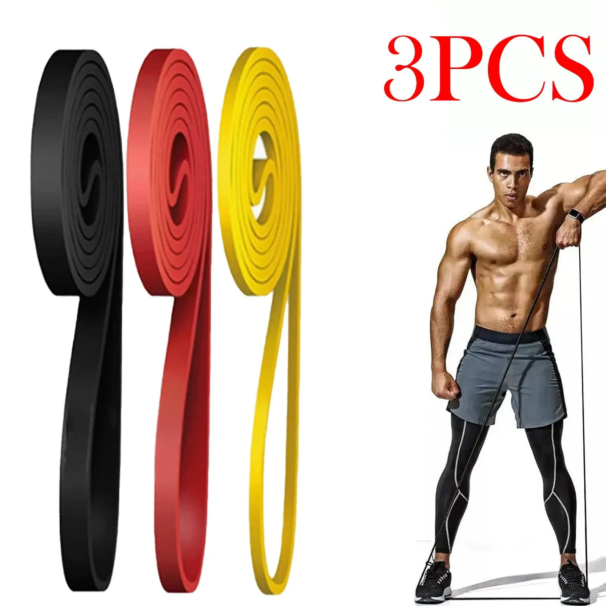 Pull-Up Assist Resistance Bands Heavy Duty Home Gym Set