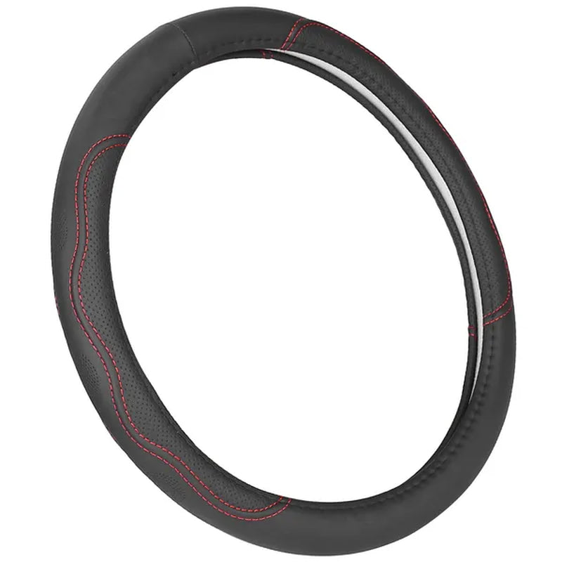 Perforated Leather Steering Wheel Cover for 14.5–15 in Wheels – image 1