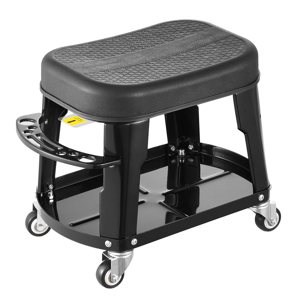 Rolling Mechanic Stool with Tool Tray, 300 lb Capacity – image 1