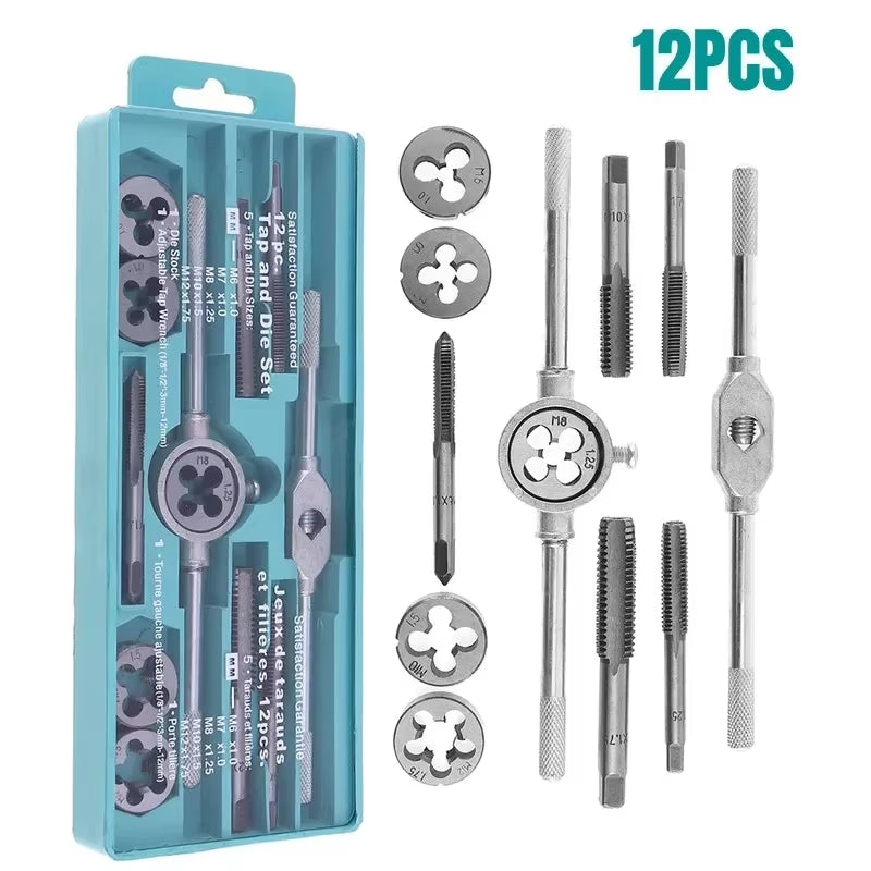 Tap and Die Set M3–M12 – Metric Threading Kit, 12 or 20 Pcs