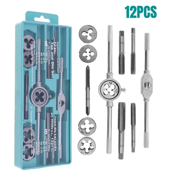 Tap and Die Set M3–M12 – Metric Threading Kit, 12 or 20 Pcs
