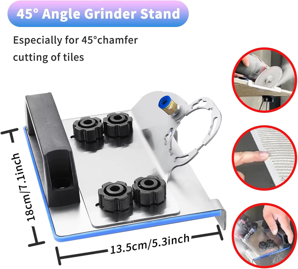 Angle Grinder Stand for 45 Degree Tile Chamfer Cutting, Steel Bracket – image 4