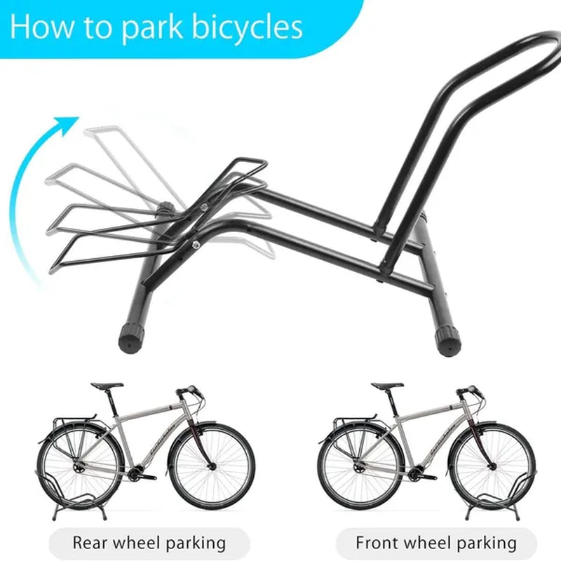Bike Floor Stand, 2-in-1 Wheel Rack for 16–29 in Bikes – image 5