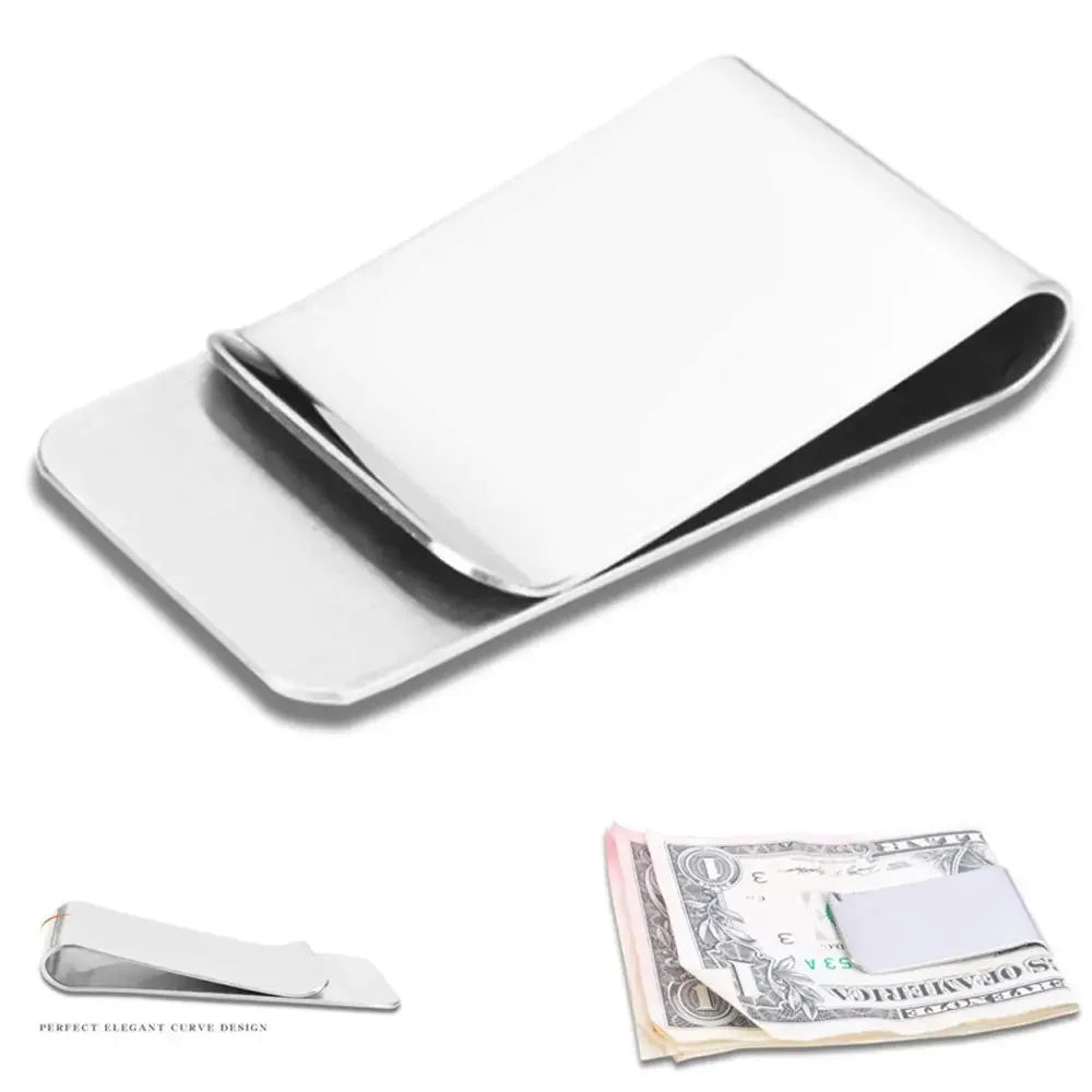 Stainless Steel Money Clip, Slim Cash and Card Holder – image 3