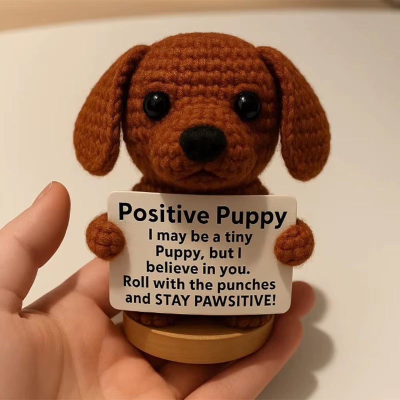 Handmade Crochet Positive Puppy Gift – image 9