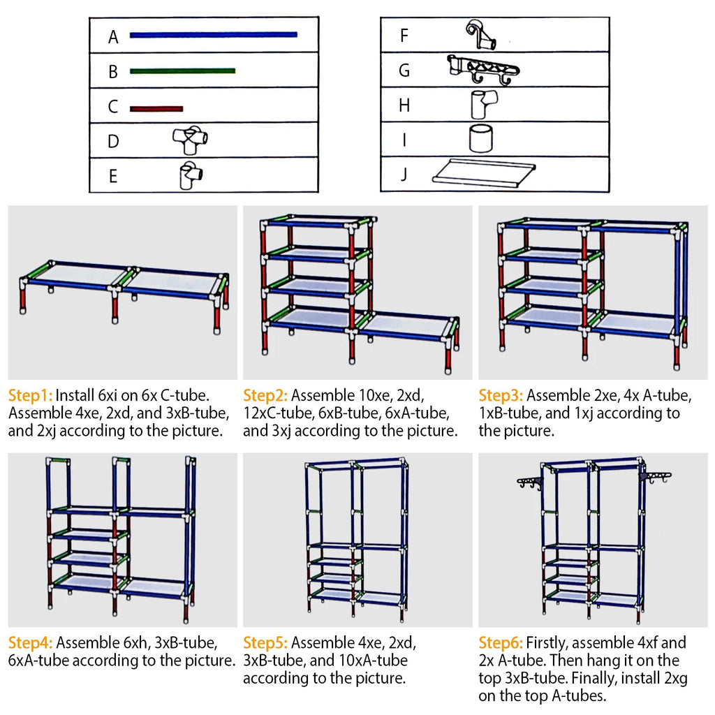 Garment Rack with Shelves – Freestanding Metal Clothes Organizer – image 4
