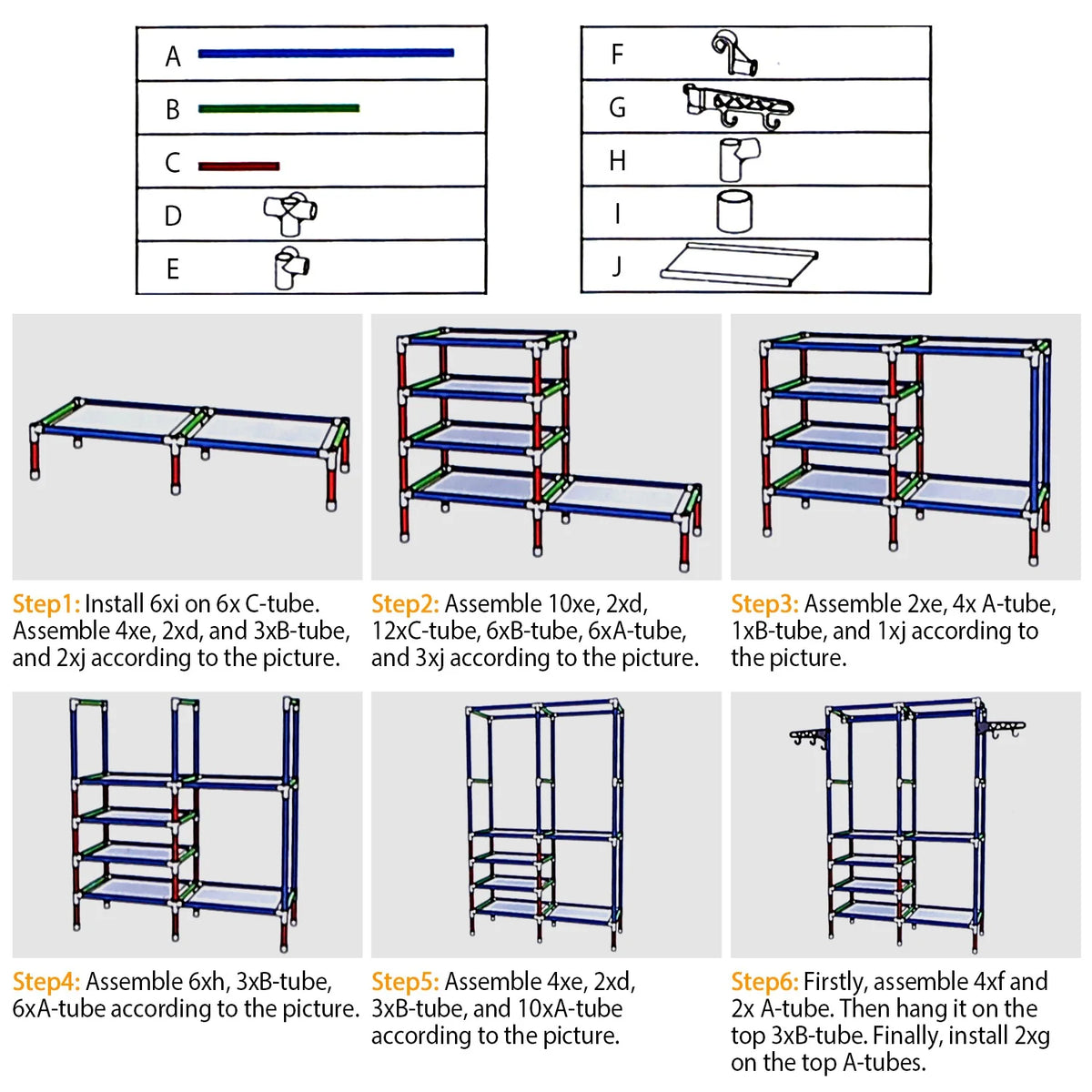 Garment Rack with Shelves – Freestanding Metal Clothes Organizer – image 4