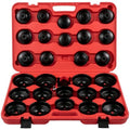 Oil Filter Socket Set 30 Pc Low Profile 3/8 Drive with Case