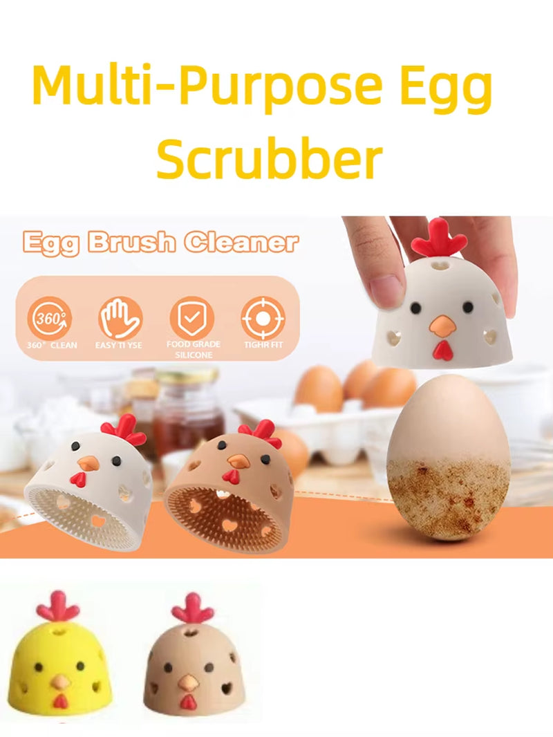 Silicone Egg Scrubber - Reusable Fresh Egg & Produce Cleaning Brush
