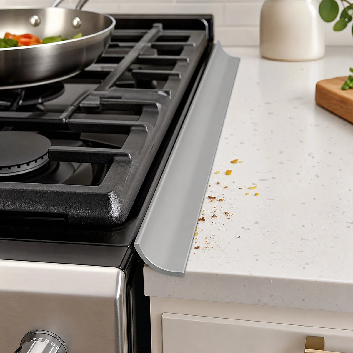 Stove Gap Cover Strip 2-Pack - Self-Adhesive T-Shaped Counter Seal – image 2
