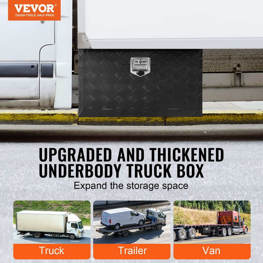 Underbody Aluminum Truck Tool Box 36 X 17 X 18 in Lockable
