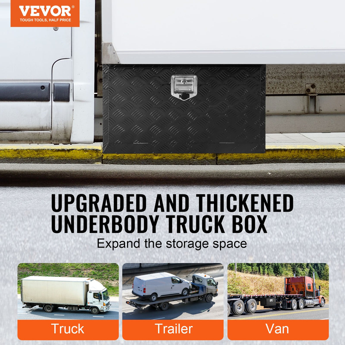 Underbody Aluminum Truck Tool Box 36 X 17 X 18 in Lockable