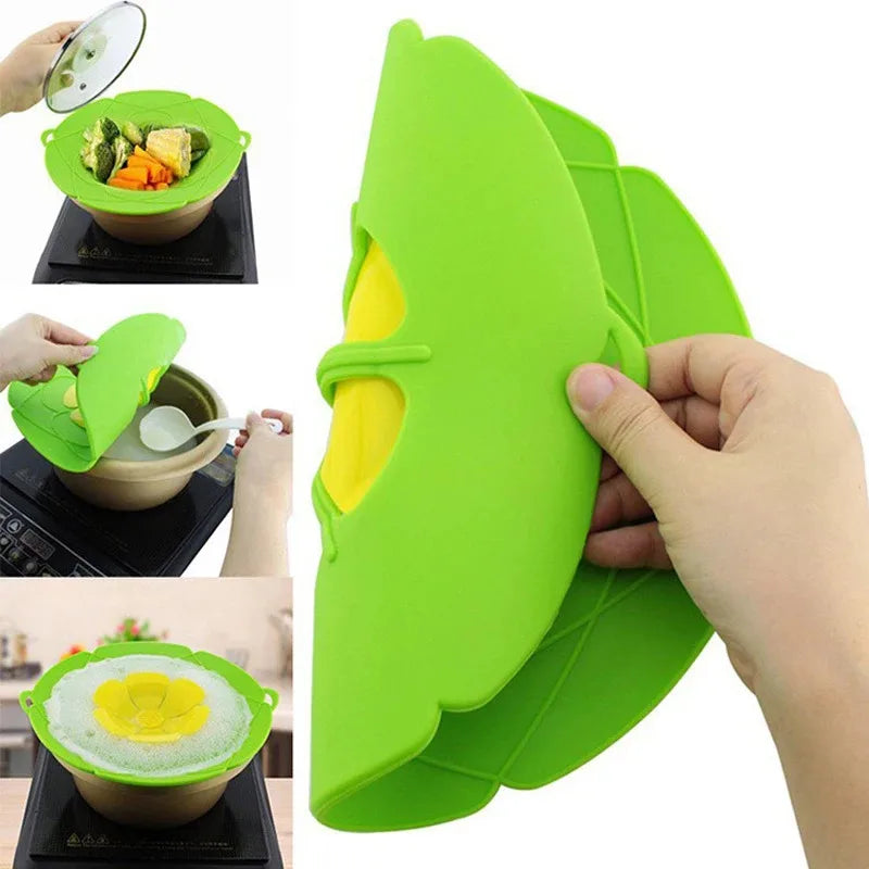 Silicone Anti-Overflow Pot Lid – Spill Stopper Cover – image 2