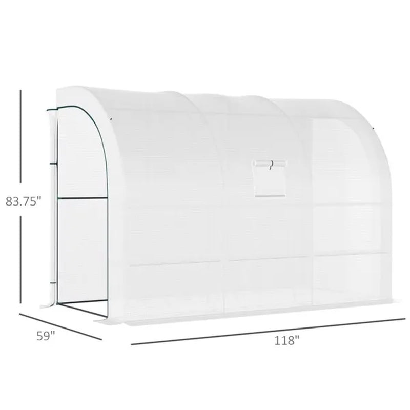 Walk-In Greenhouse 10 x 5 ft with 3-Tier Shelves and 2 Doors – image 5