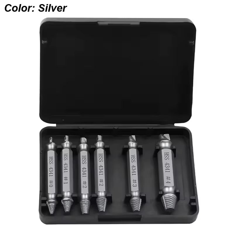 Screw Extractor Set 6 Pcs – Stripped and Broken Screw Remover