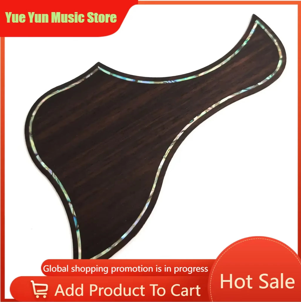 Rosewood Acoustic Guitar Pickguard with Shell Inlay – image 3