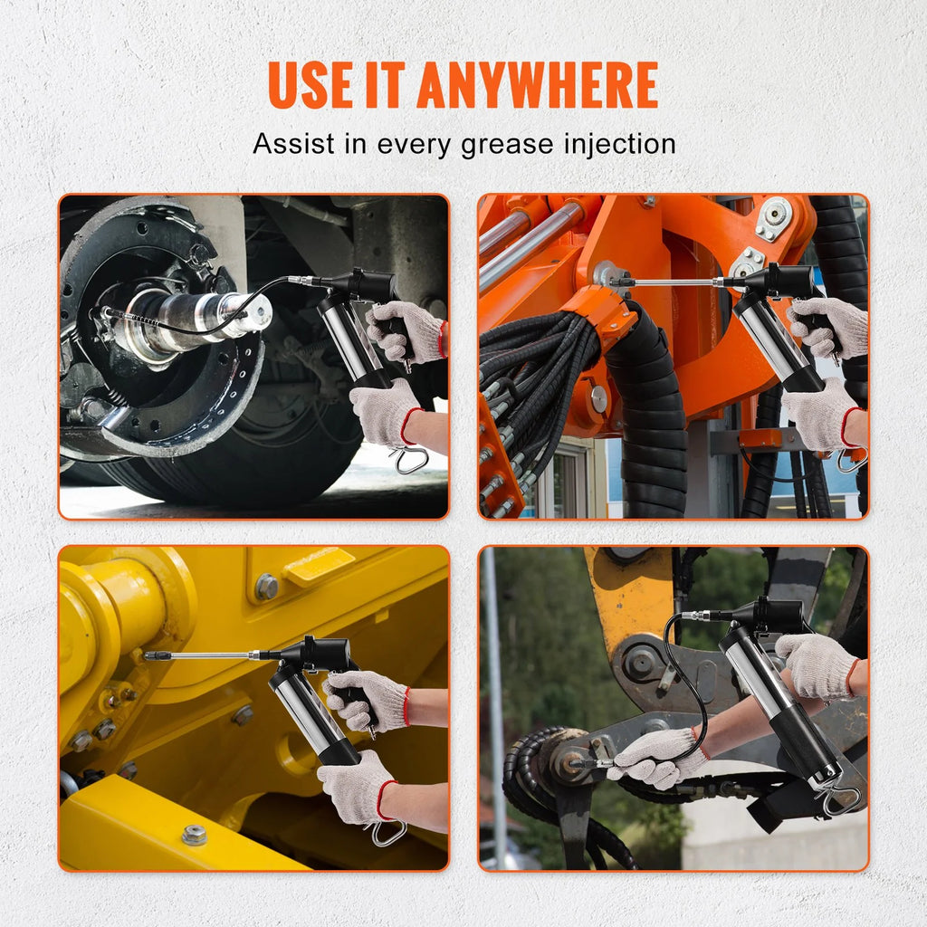 Pneumatic Grease Gun – Heavy Duty Air Grease Gun with 18.5 in Hose – image 4