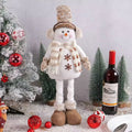 Knitted Telescopic Snowman and Reindeer Christmas Figurine