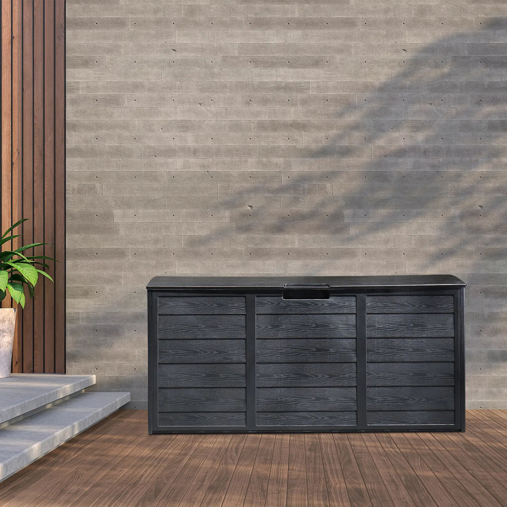 75 Gallon Deck Box with Lockable Lid and Wheels, Outdoor Storage – image 13