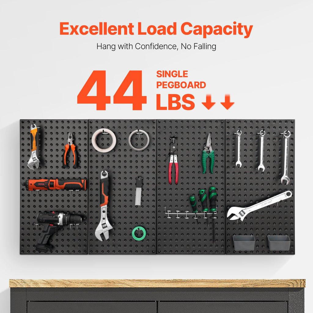 Metal Pegboard Panels 4-Pack, 24 x 12 in Garage Wall Tool Organizer – image 2