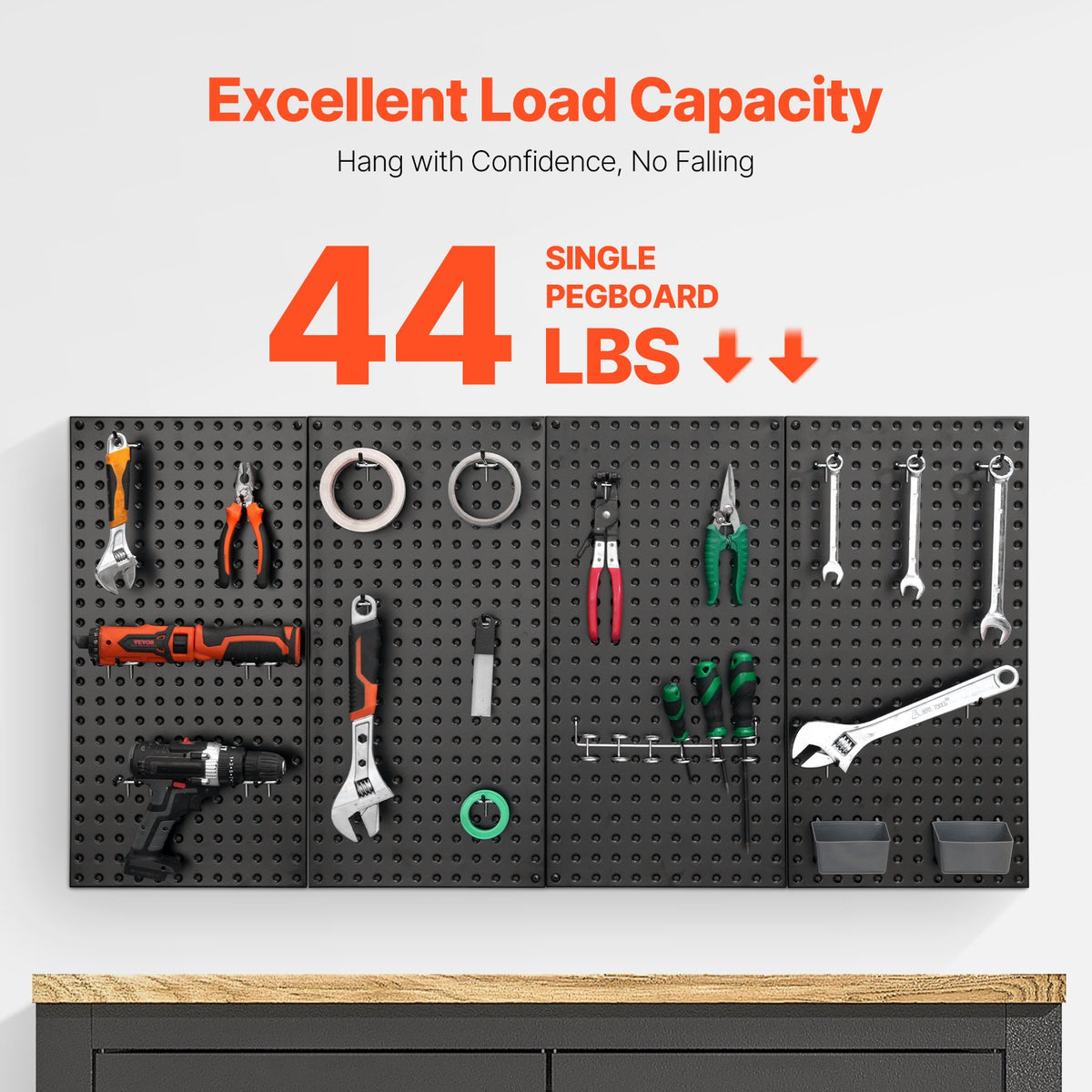 Metal Pegboard Panels 4-Pack, 24 x 12 in Garage Wall Tool Organizer – image 2