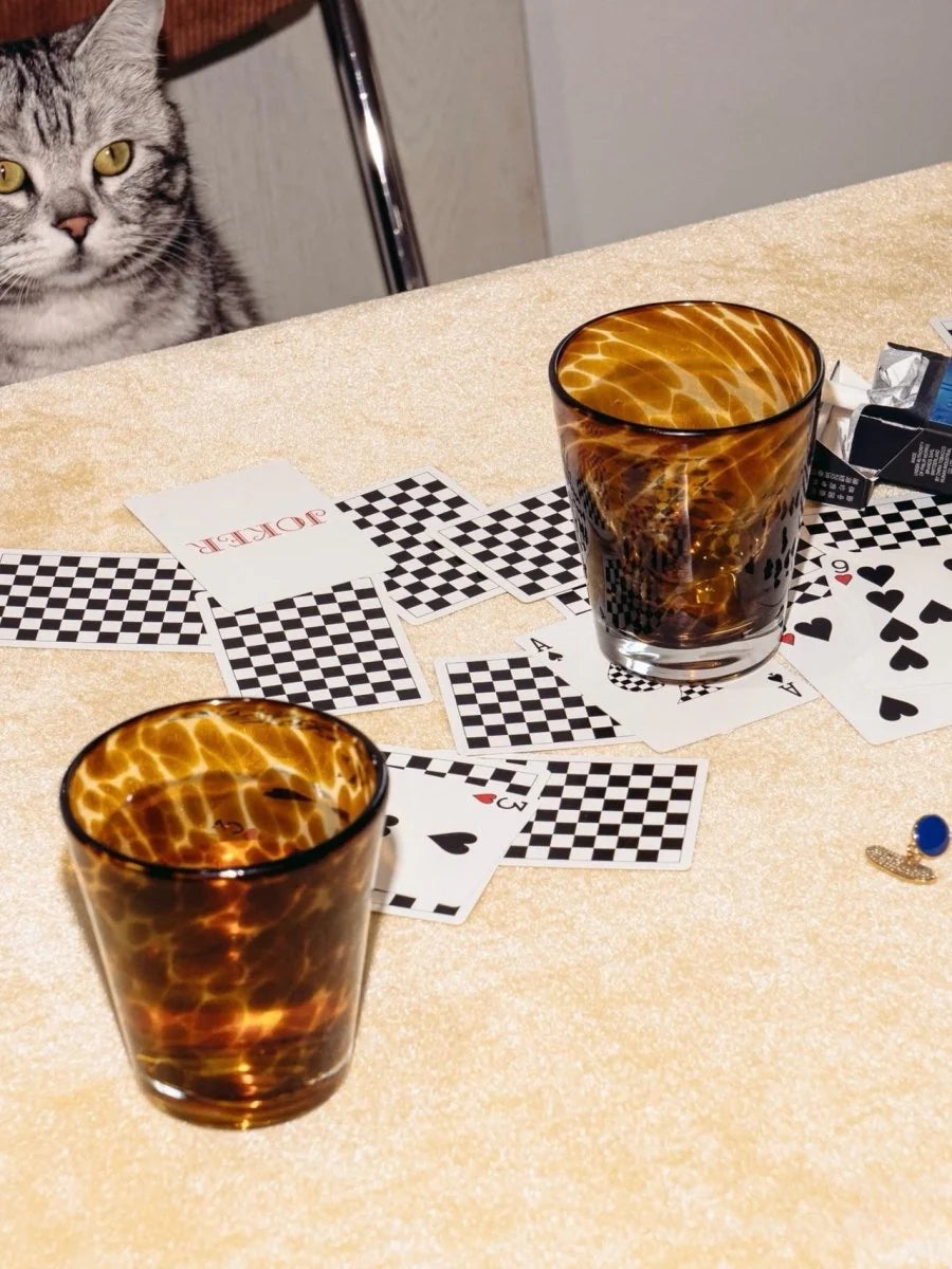 Tortoiseshell Glass Tumblers, Set of 2 – image 5