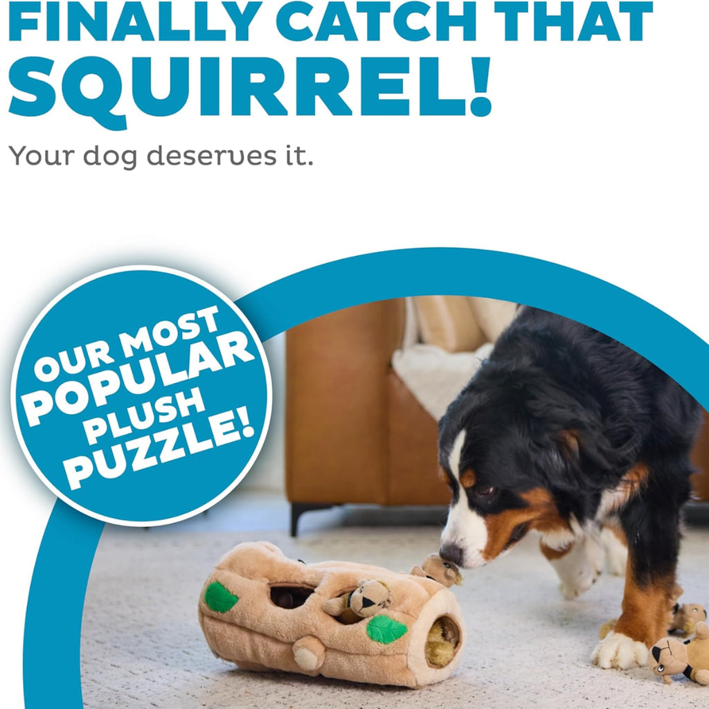 Squirrel Hide and Seek Dog Toy Plush Puzzle with 6 Squeakers – image 4