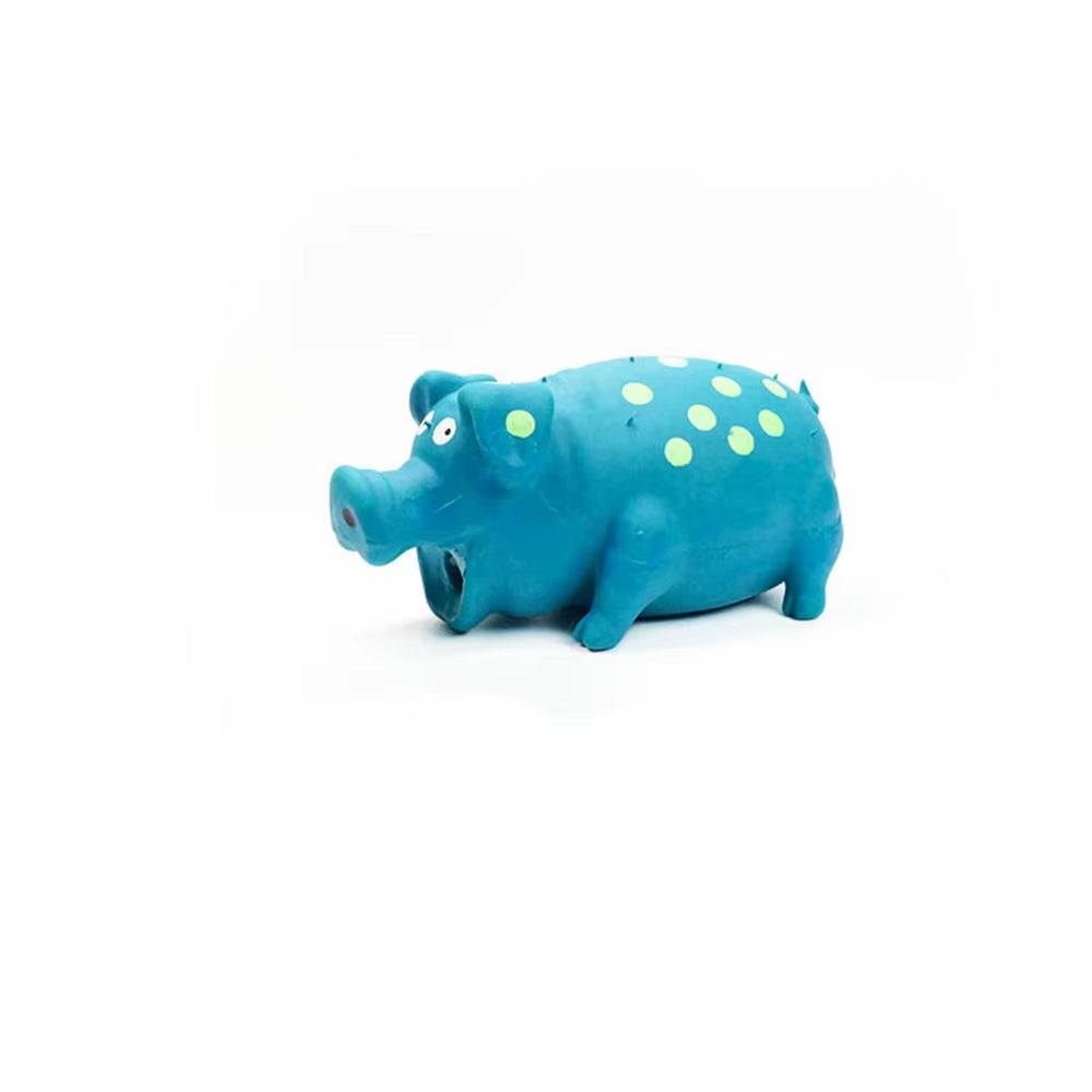 Squeaky Latex Pig Dog Toy – Spotted Chew Toy for Dogs – image 3