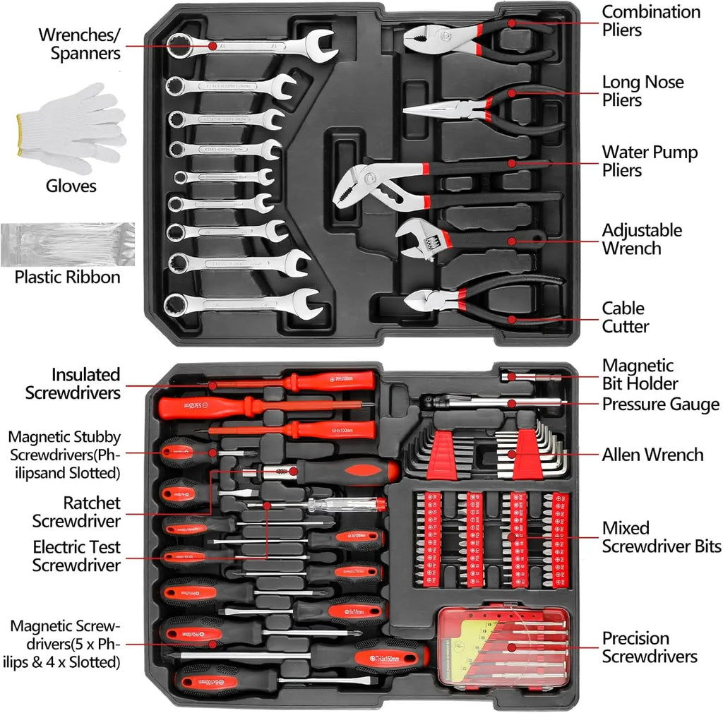 Mechanics Tool Set 799 Pc with Rolling Trolley Case – image 2