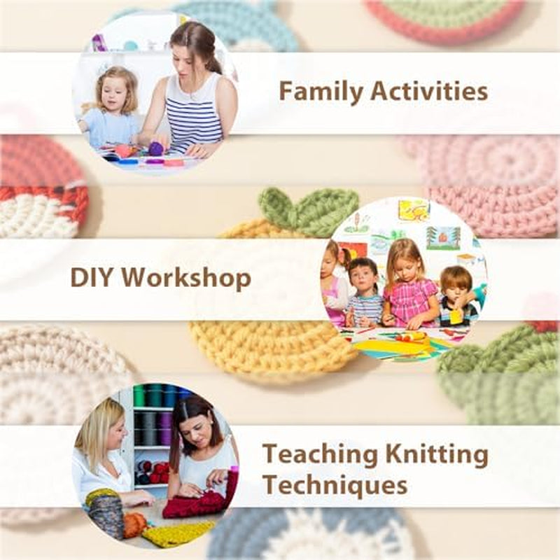 Wooden Knitting Loom Board, 30 x 30 cm DIY Weaving Frame – image 6