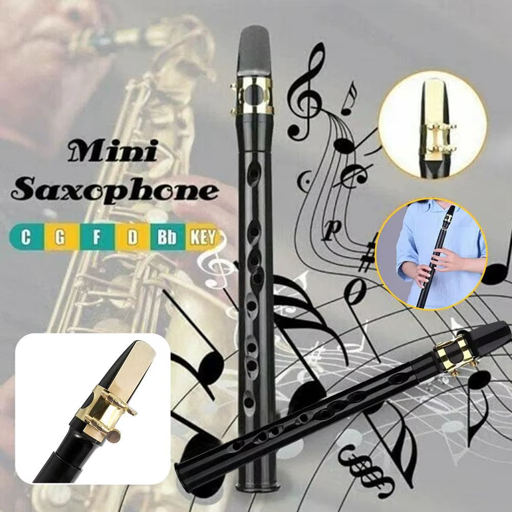 Mini Pocket Saxophone in C Key, 13 Inch Practice Horn – image 4