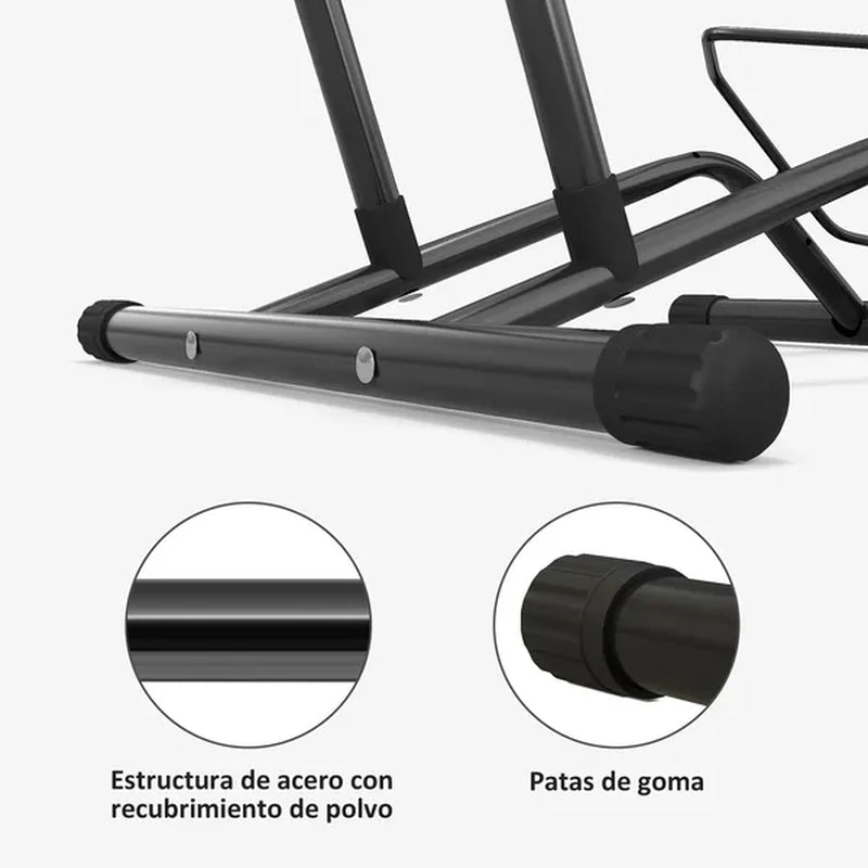 Bike Floor Stand, 2-in-1 Wheel Rack for 16–29 in Bikes – image 4