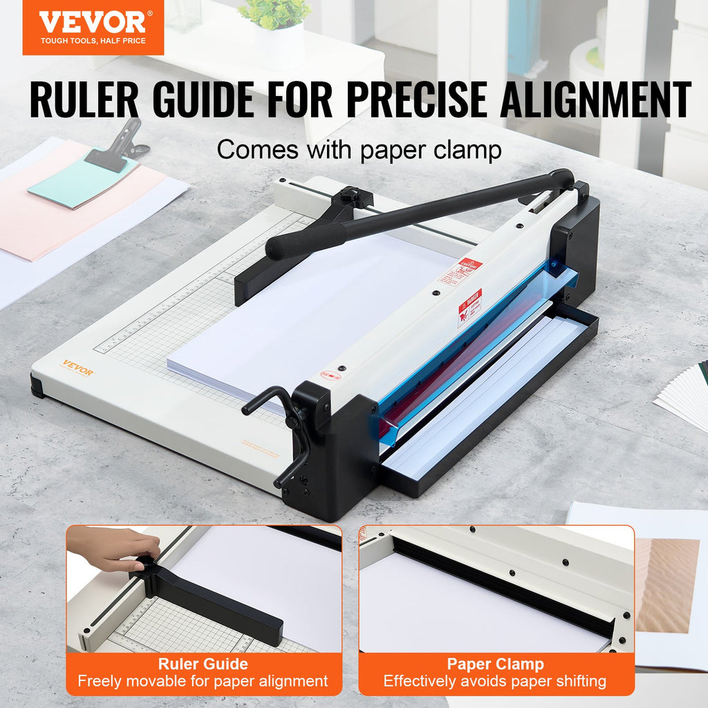 Heavy Duty Guillotine Paper Cutter, 17 Inch, 400 Sheet Capacity – image 3