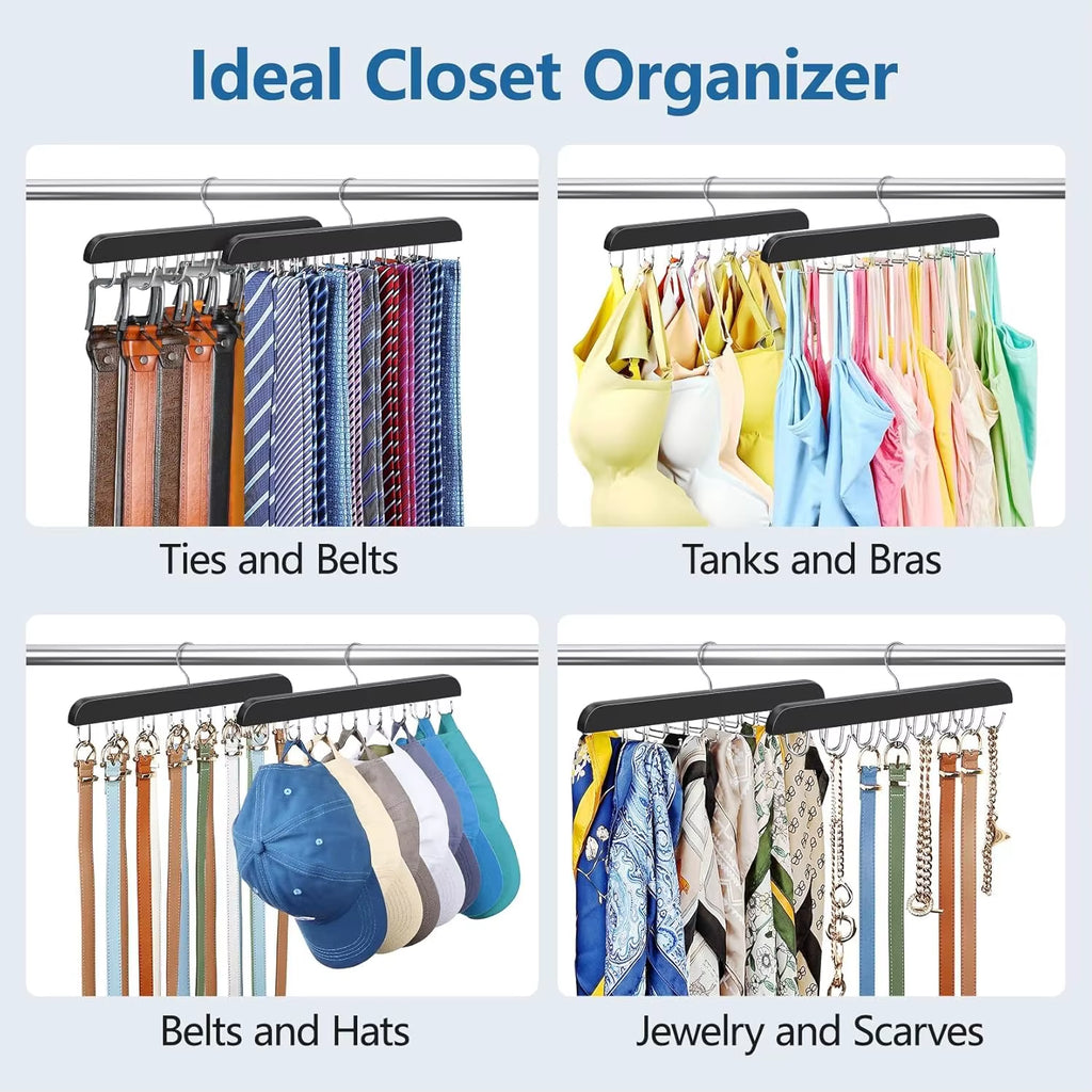 Rotating Tie and Belt Hanger 2 Pack for Closet Organization – image 5